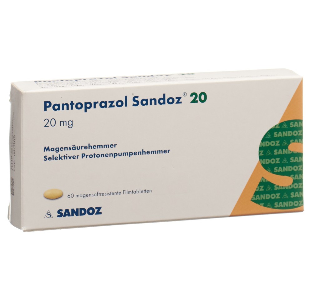 PANTOPRAZOLE Sandoz cpr pell 20 mg 60 pce