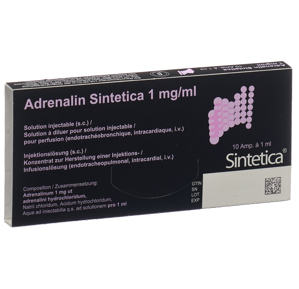 ADRENALIN Sint 1 mg/ml s disulf 1ml 10 amp 1 ml