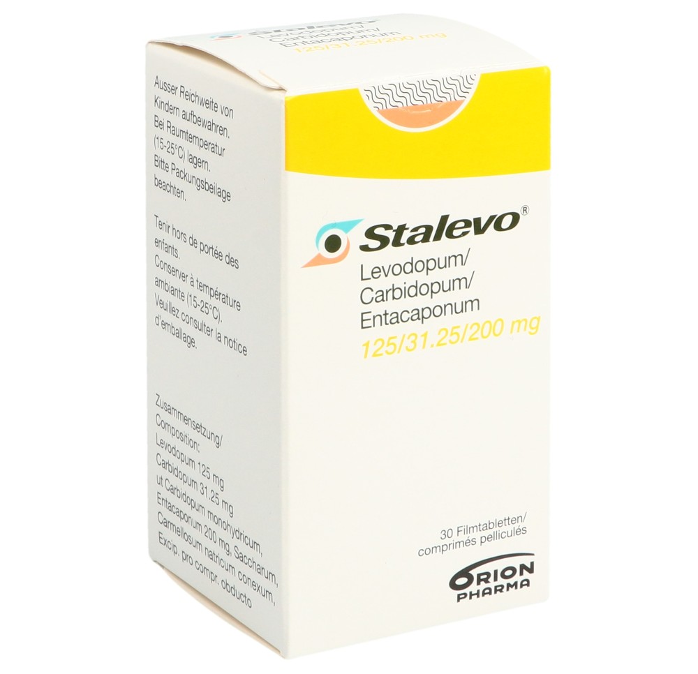 STALEVO cpr pell 125/31.25/200mg bte 30 pce