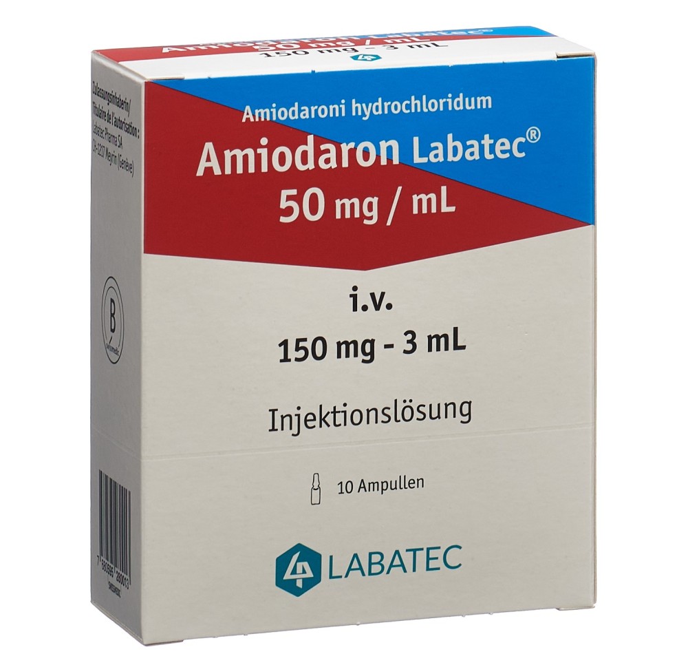 AMIODARONE Labatec sol inj 150 mg/3ml 10 amp 3 ml
