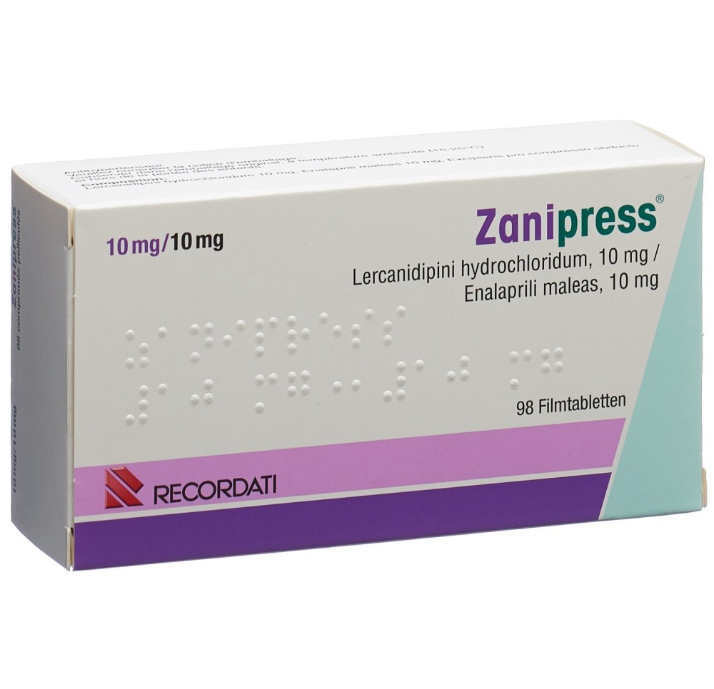 ZANIPRESS cpr pell 10/10 mg 98 pce