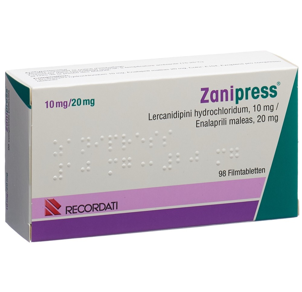 ZANIPRESS cpr pell 10/20 mg 98 pce