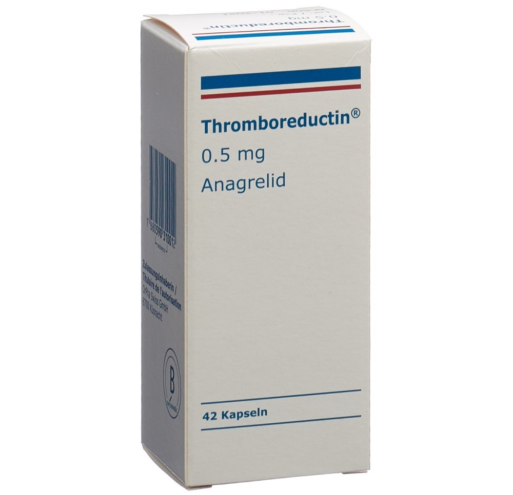 THROMBOREDUCTIN caps 0.5 mg bte 42 pce