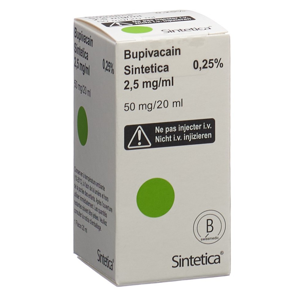 BUPIVACAIN Sintetica 2.5 mg/ml vial 20 ml