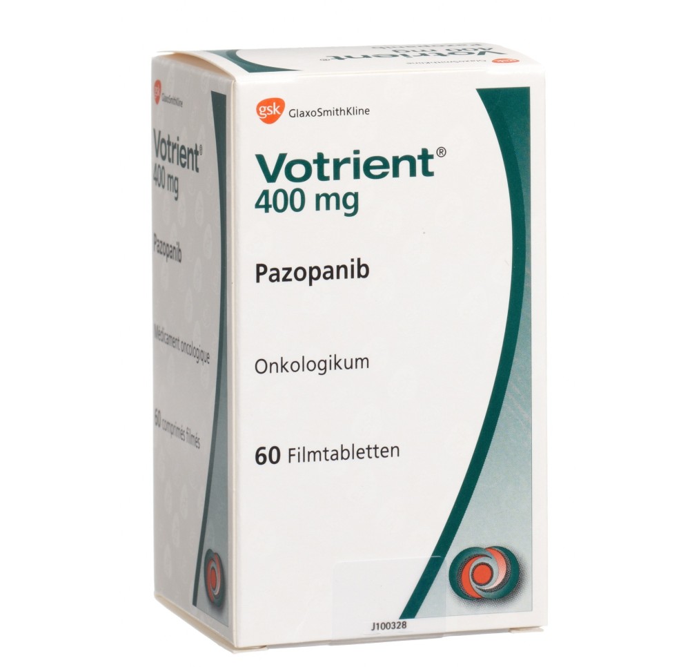 VOTRIENT cpr pell 400 mg bte 60 pce