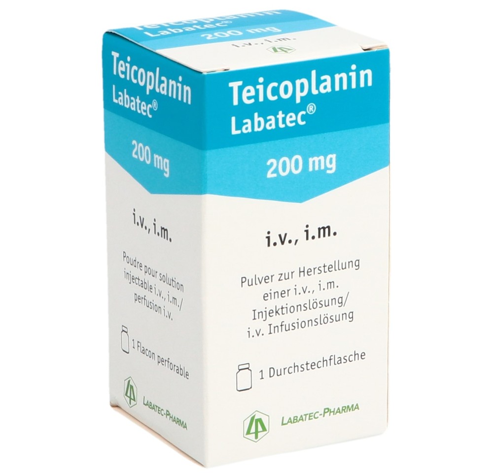 TEICOPLANIN Labatec subst sèche 200 mg flac