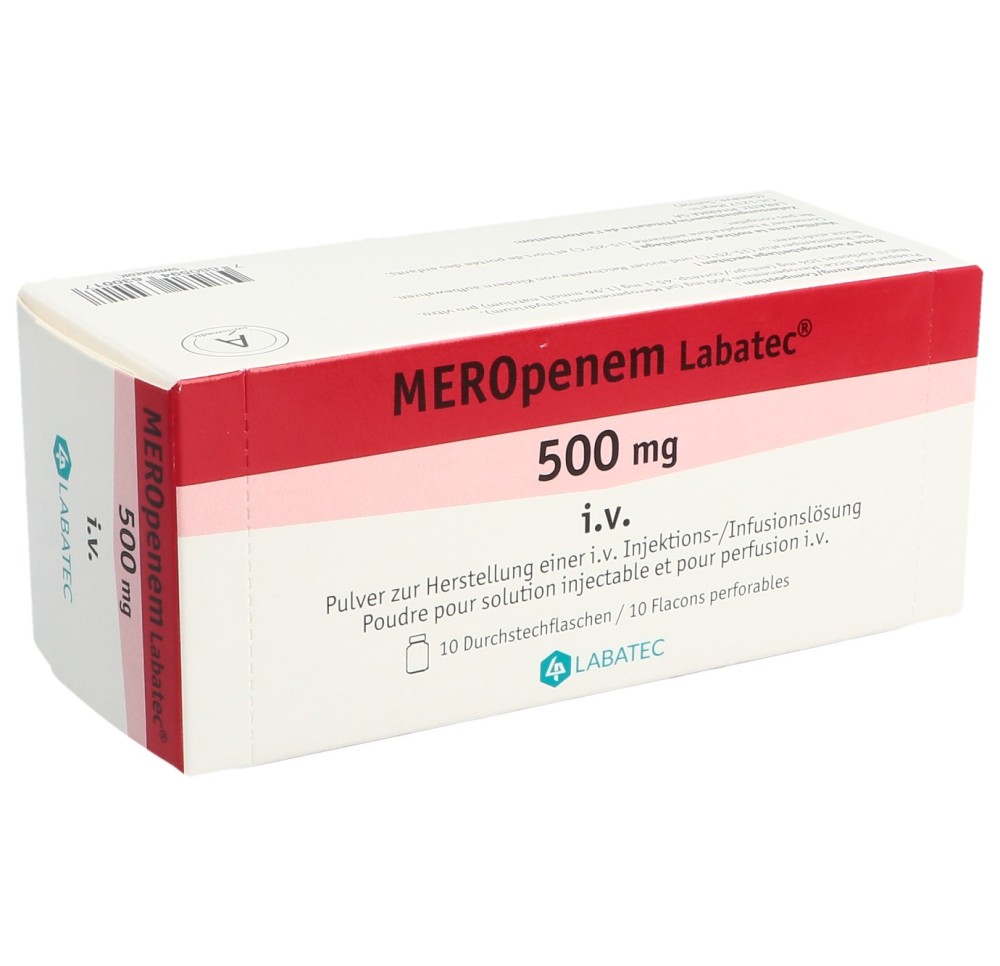 MEROPENEM Labatec 500 mg i.v. flac 10 pce