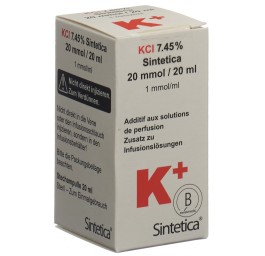 KCL 7.45% Sintetica 20 mmol/20ml vial 20 ml