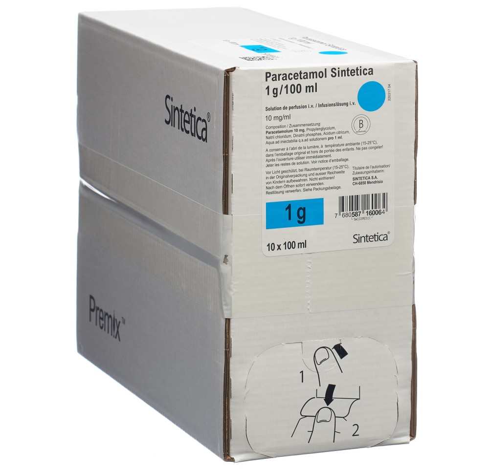 PARACETAMOL Sintetica 1 g/100ml 10 sach 100 ml