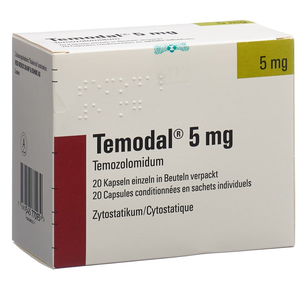 TEMODAL caps 5 mg sach 20 pce
