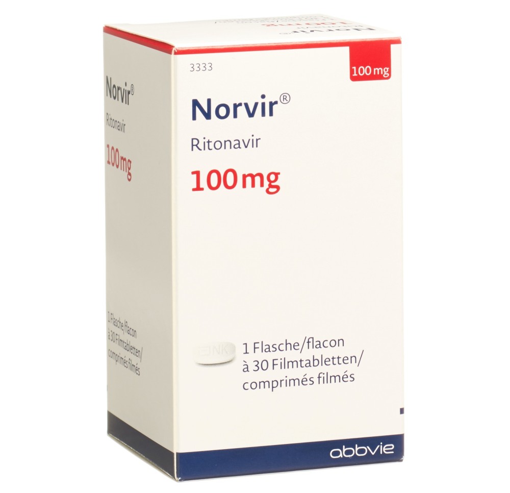 NORVIR cpr pell 100 mg bte 30 pce