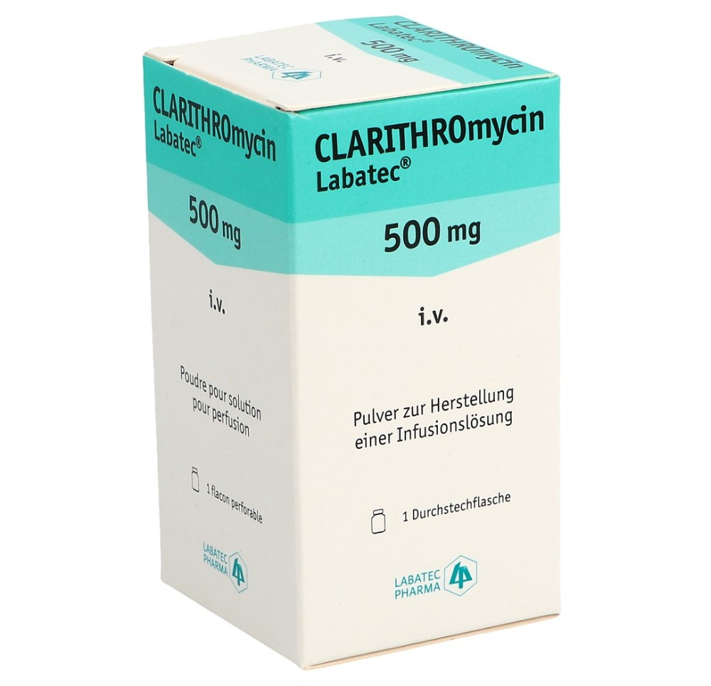 CLARITHROMYCINE Labatec 500 mg i.v. flac 10 ml