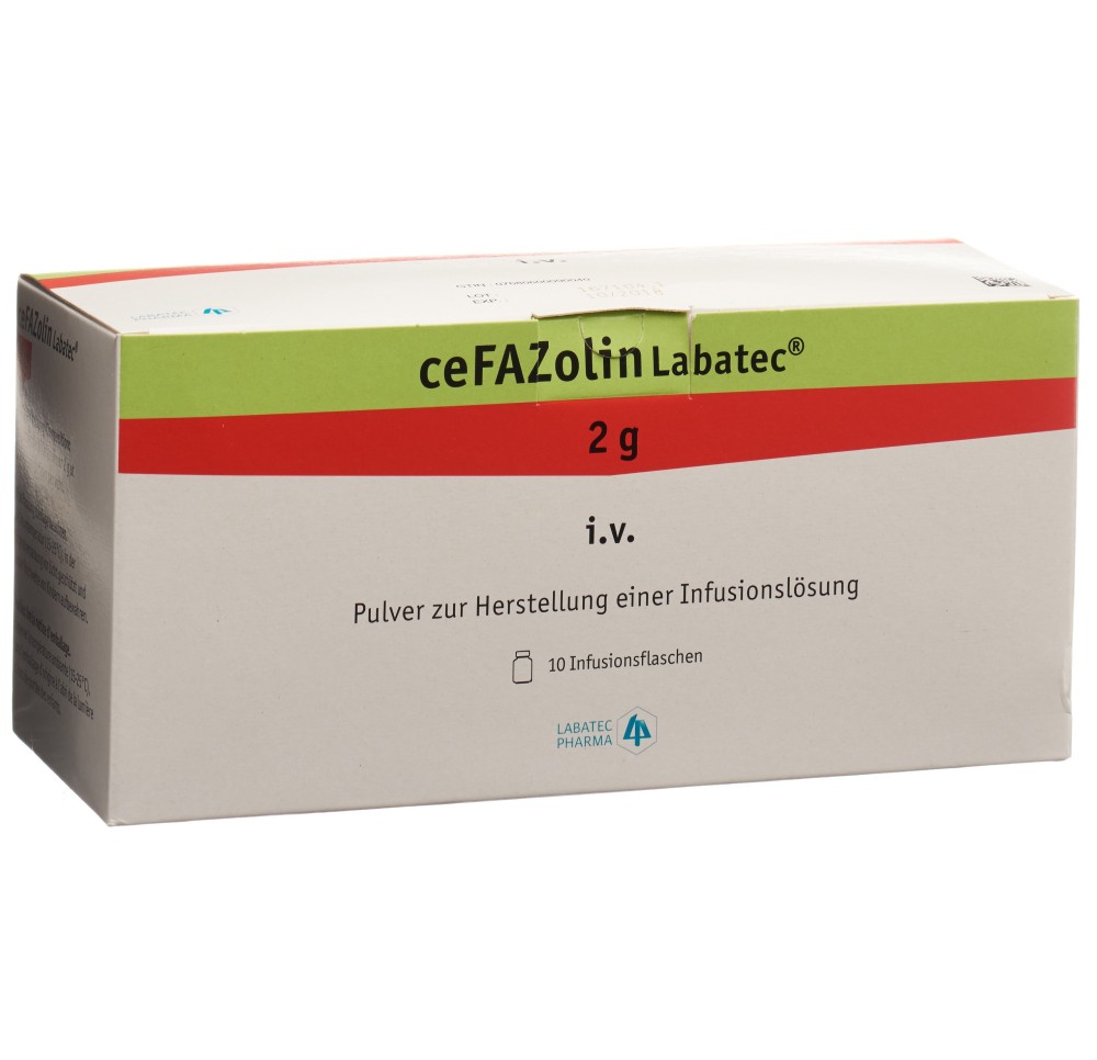 CEFAZOLINE Labatec subst sèche 2 g flac 10 pce