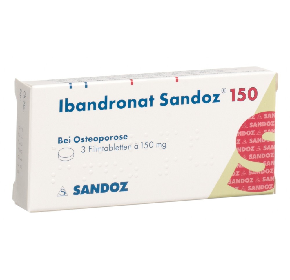 IBANDRONATE Sandoz cpr pell 150 mg 3 pce