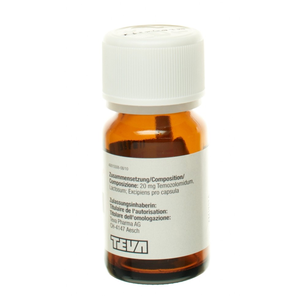 TEMOZOLOMID Teva caps 20 mg fl 20 pce