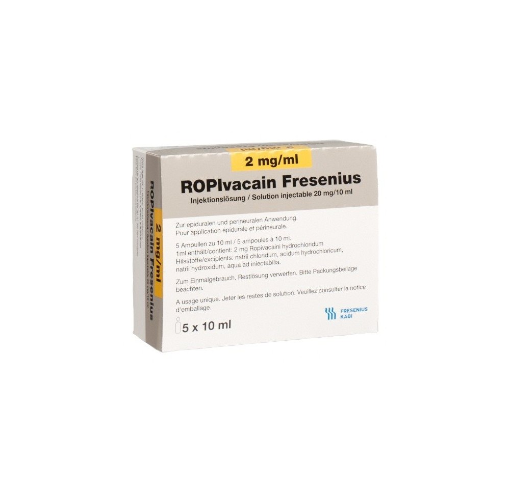 ROPIVACAIN Fresenius 2 mg/ml 10ml amp 5 pce