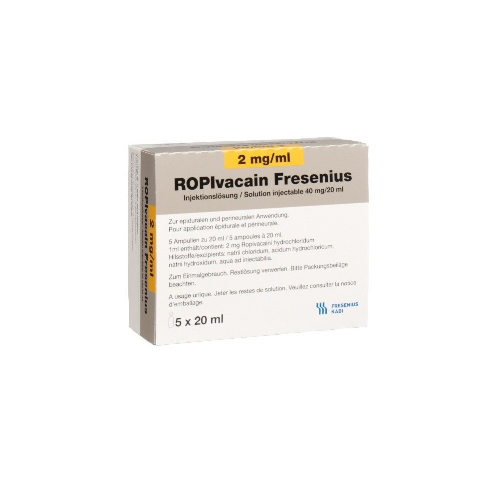 ROPIVACAIN Fresenius 2 mg/ml 20ml amp 5 pce