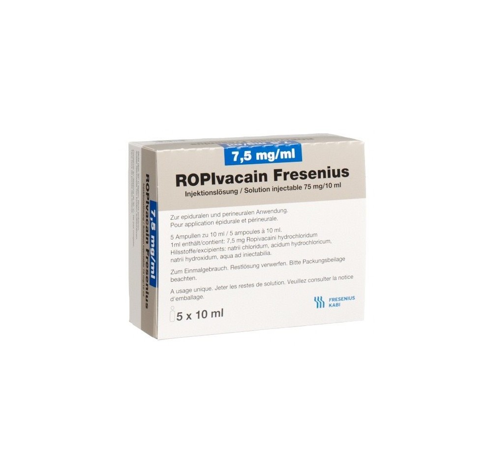 ROPIVACAIN Fresenius 7.5 mg/ml 10ml amp 5 pce