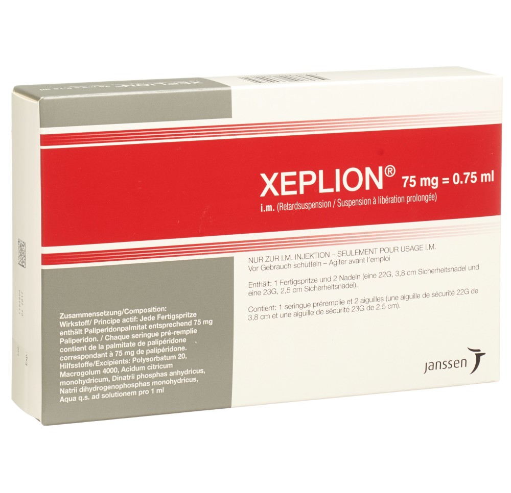 XEPLION susp inj 75 mg/0.75ml ser pré 0.75 ml