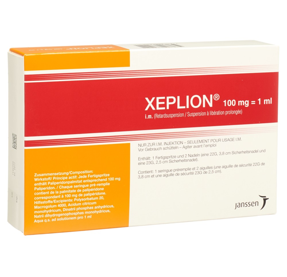 XEPLION susp inj 100 mg/ml ser pré 1 ml