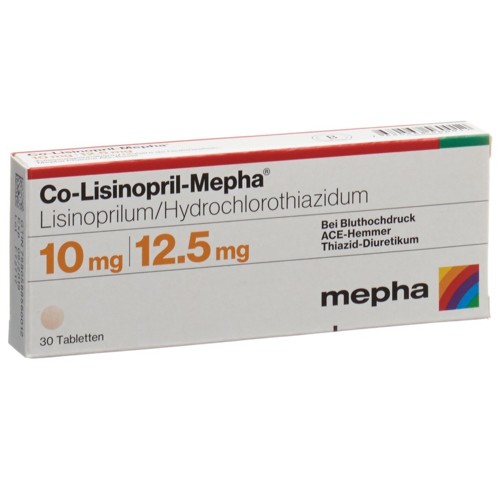 CO-LISINOPRIL Mepha cpr 10/12.5 30 pce