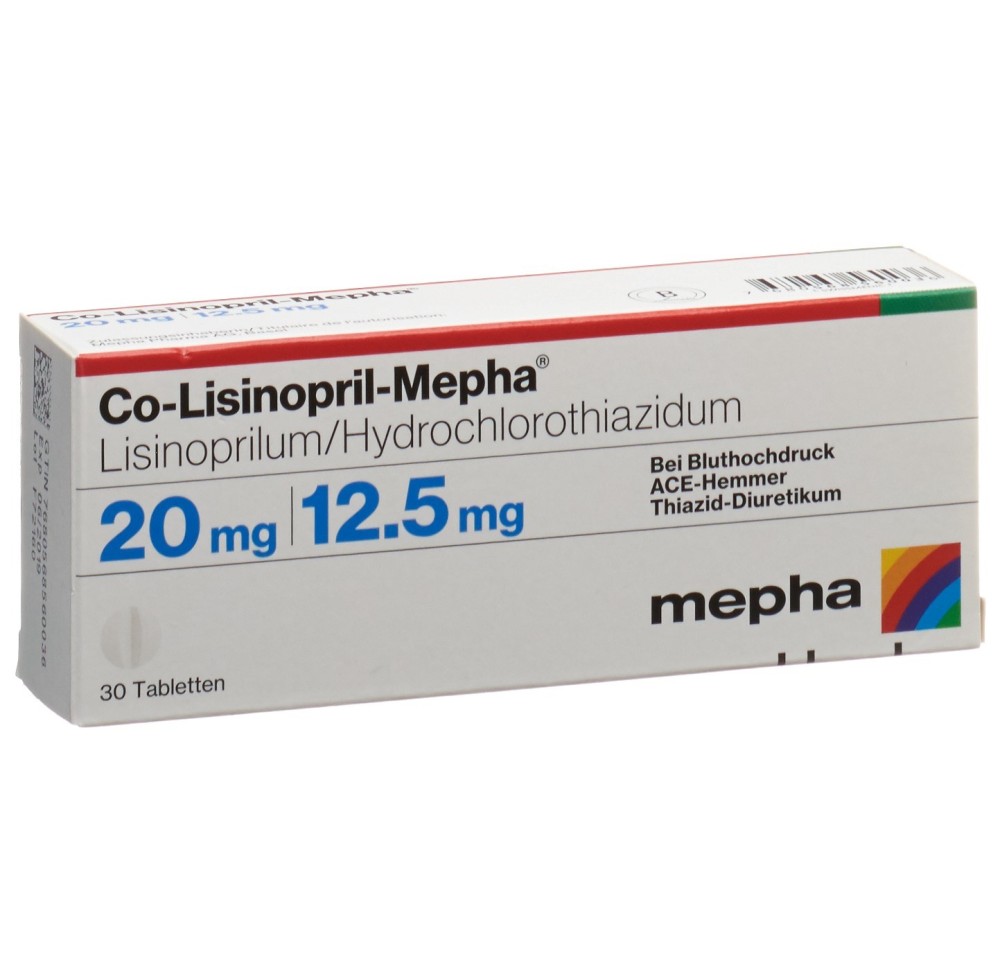 CO-LISINOPRIL Mepha cpr 20/12.5 30 pce