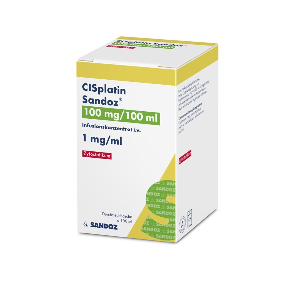 CISPLATINE Sandoz 100 mg/100ml flac 100 ml