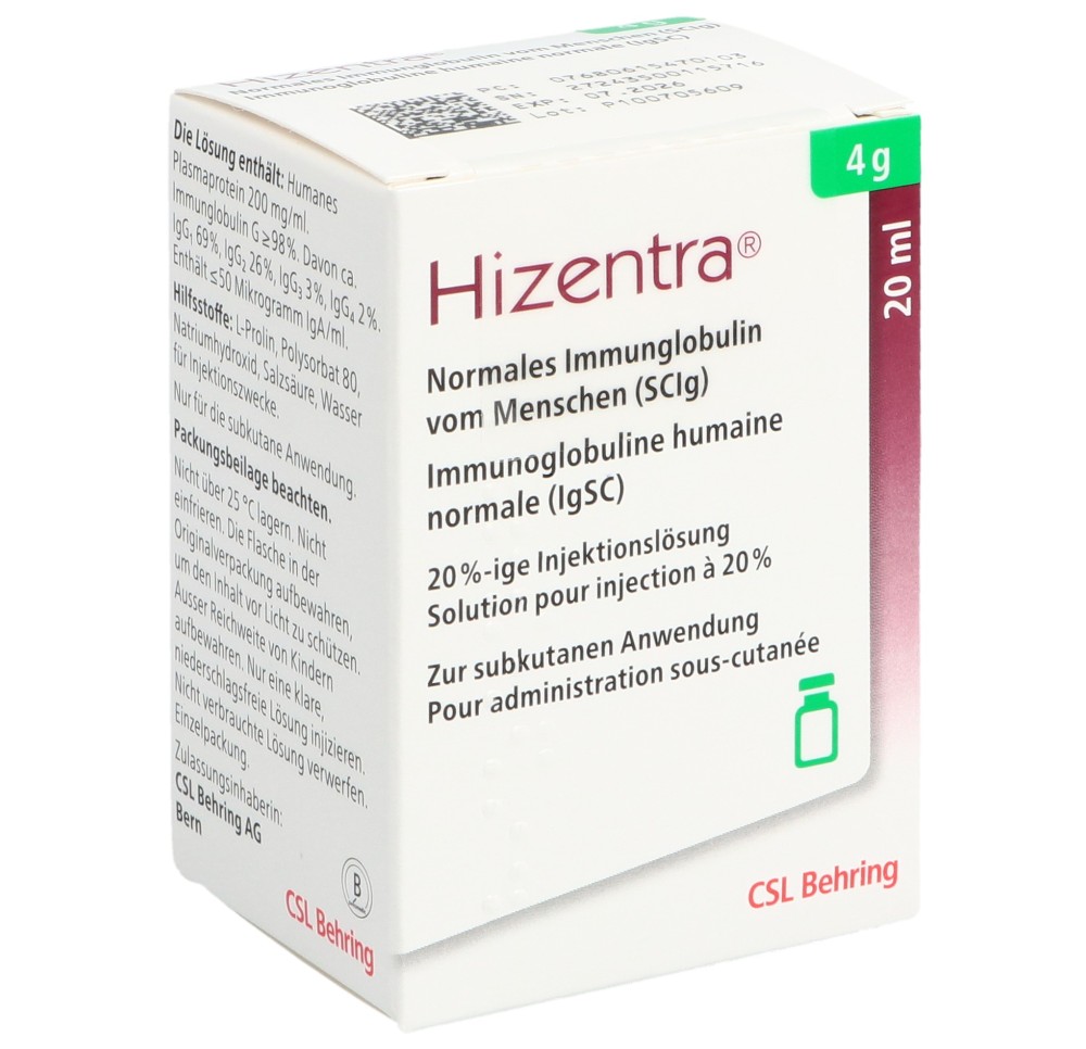 HIZENTRA sol inj 4 g/20ml flac 20 ml