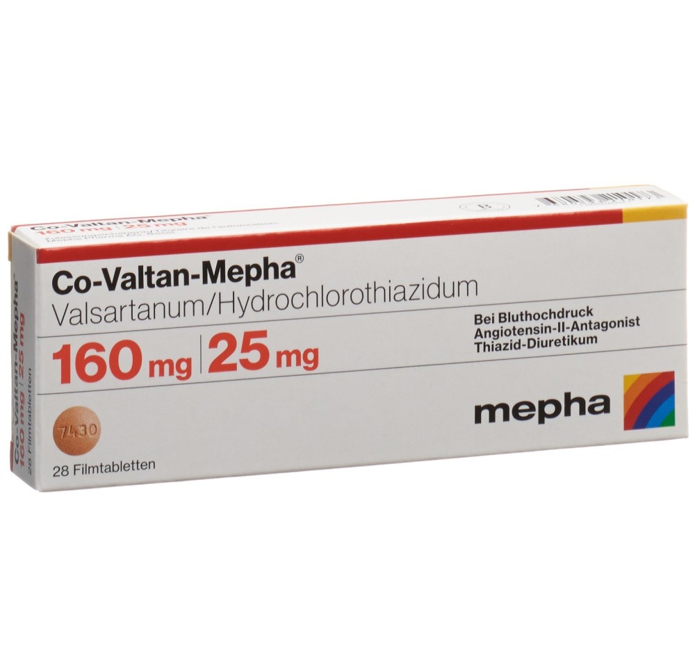 CO-VALTAN Mepha cpr pell 160/25 mg 28 pce