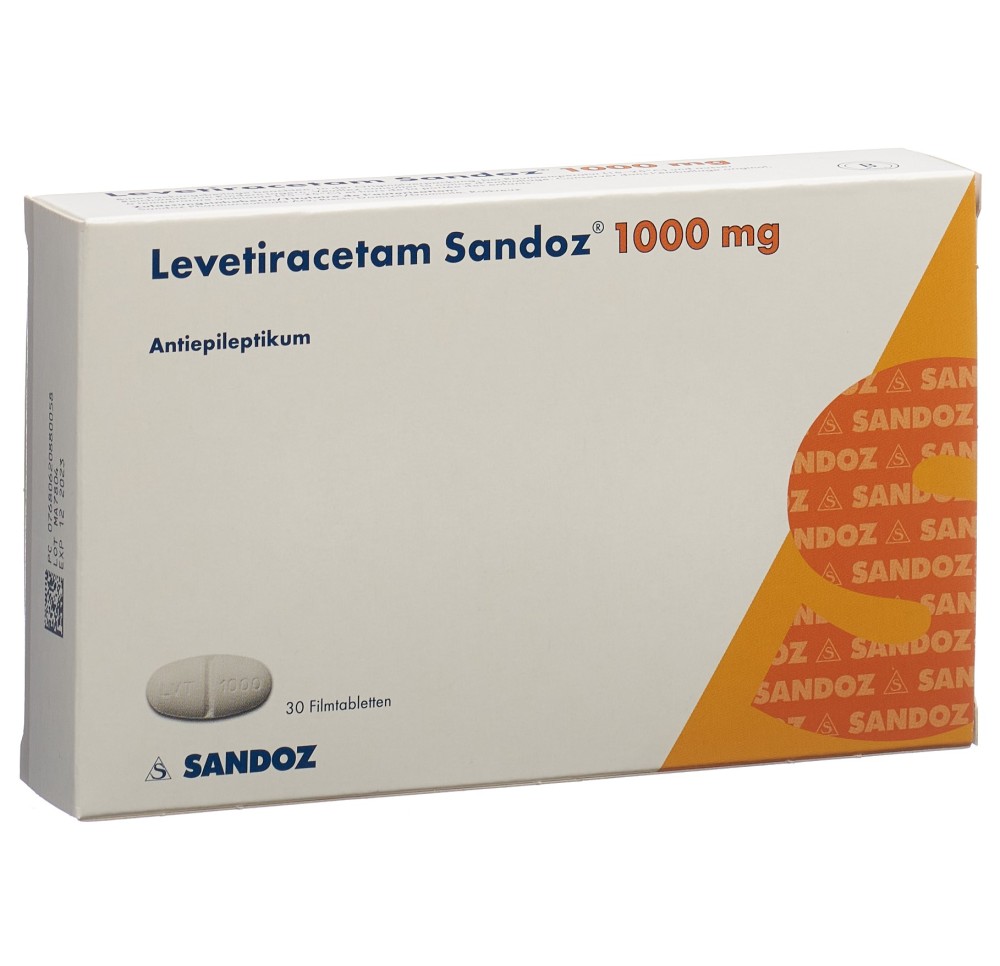 LEVETIRACETAM Sandoz cpr pell 1000 mg 30 pce