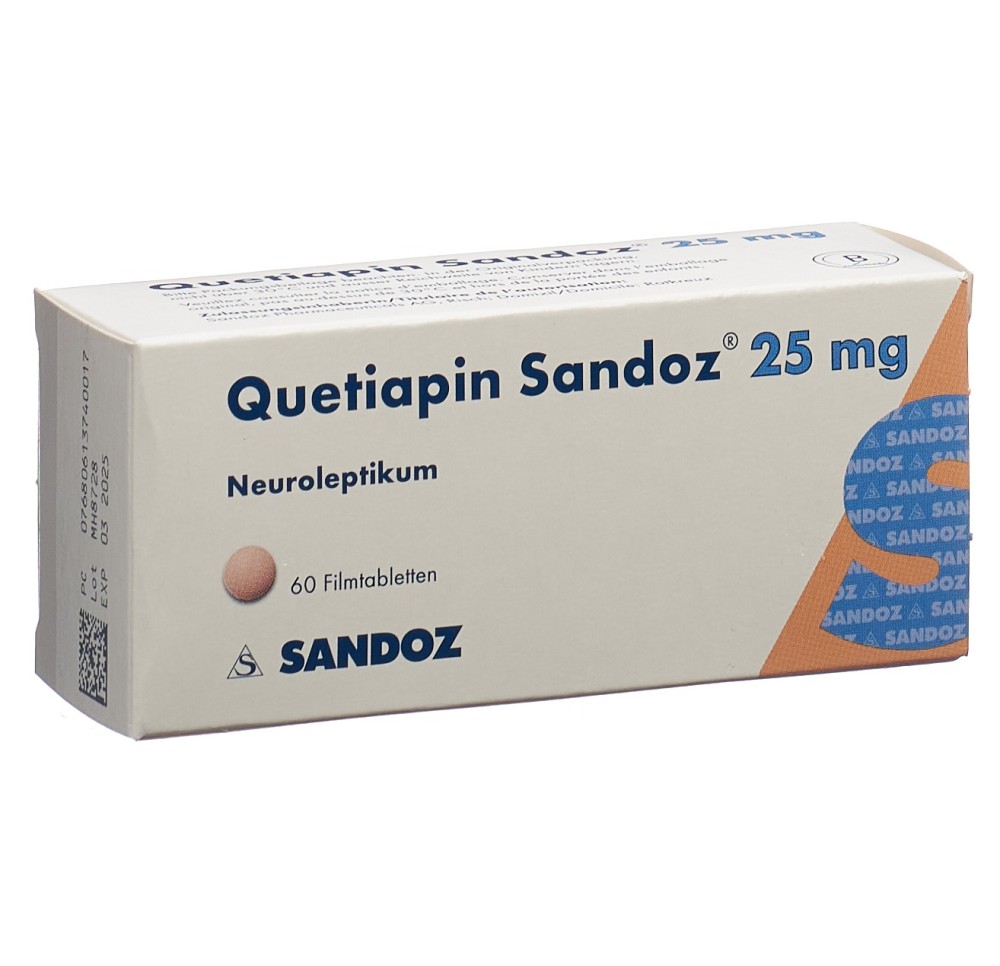QUETIAPINE Sandoz cpr pell 25 mg 60 pce