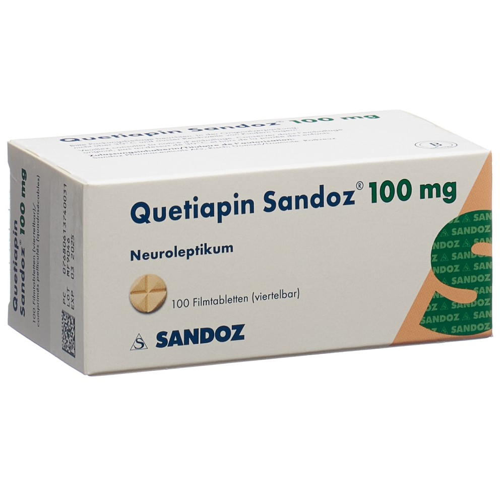 QUETIAPINE Sandoz cpr pell 100 mg 100 pce