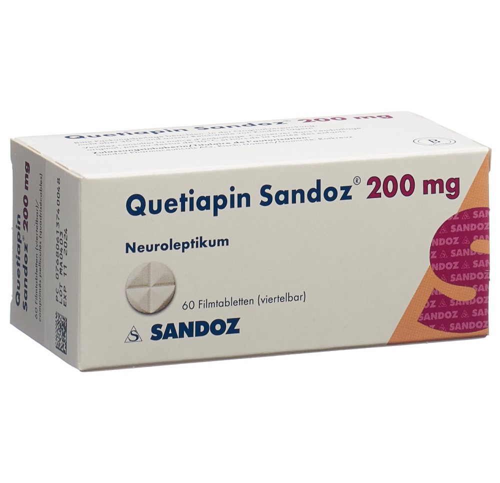 QUETIAPINE Sandoz cpr pell 200 mg 60 pce