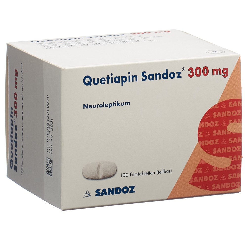 QUETIAPINE Sandoz cpr pell 300 mg 100 pce