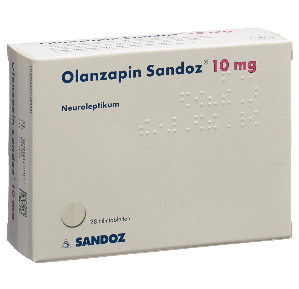 OLANZAPINE Sandoz cpr pell 10 mg 28 pce