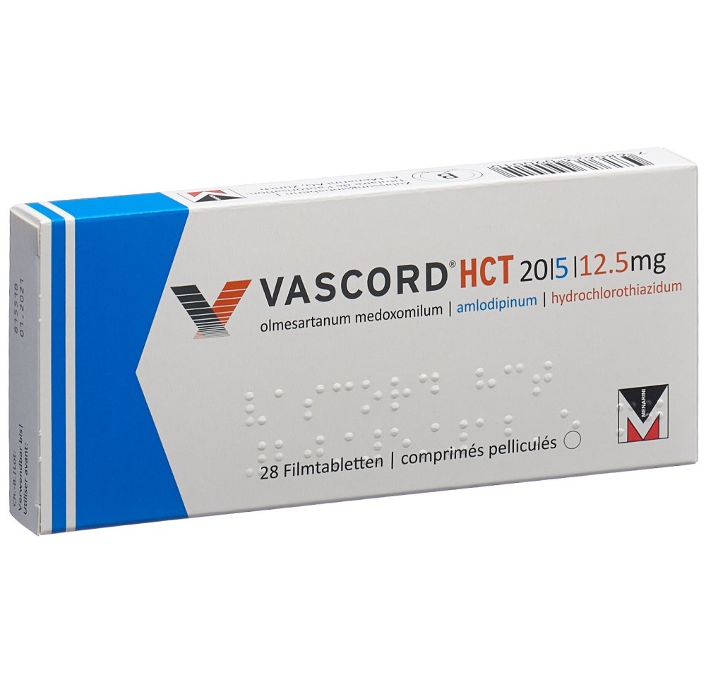 VASCORD HCT cpr pell 20/5/12.5 mg 28 pce