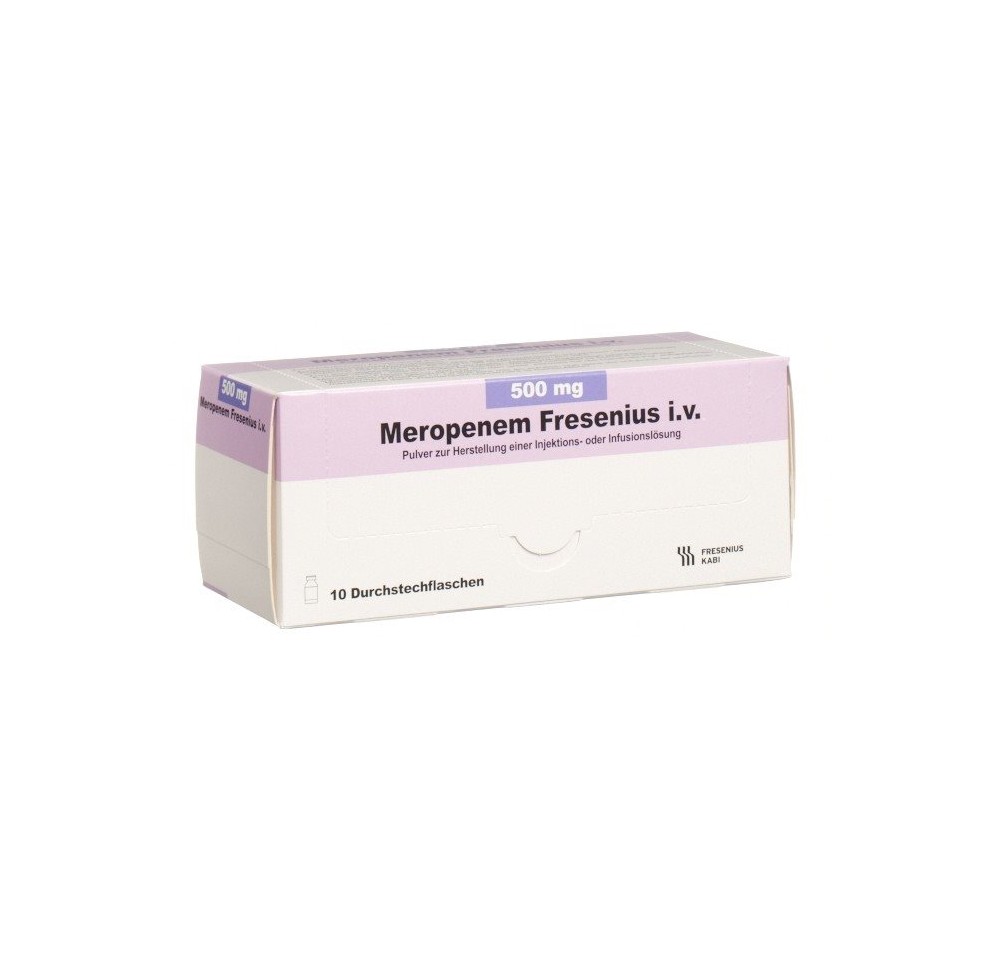 MEROPENEM Fresenius i.v. subst sèche 500 mg 10 pce