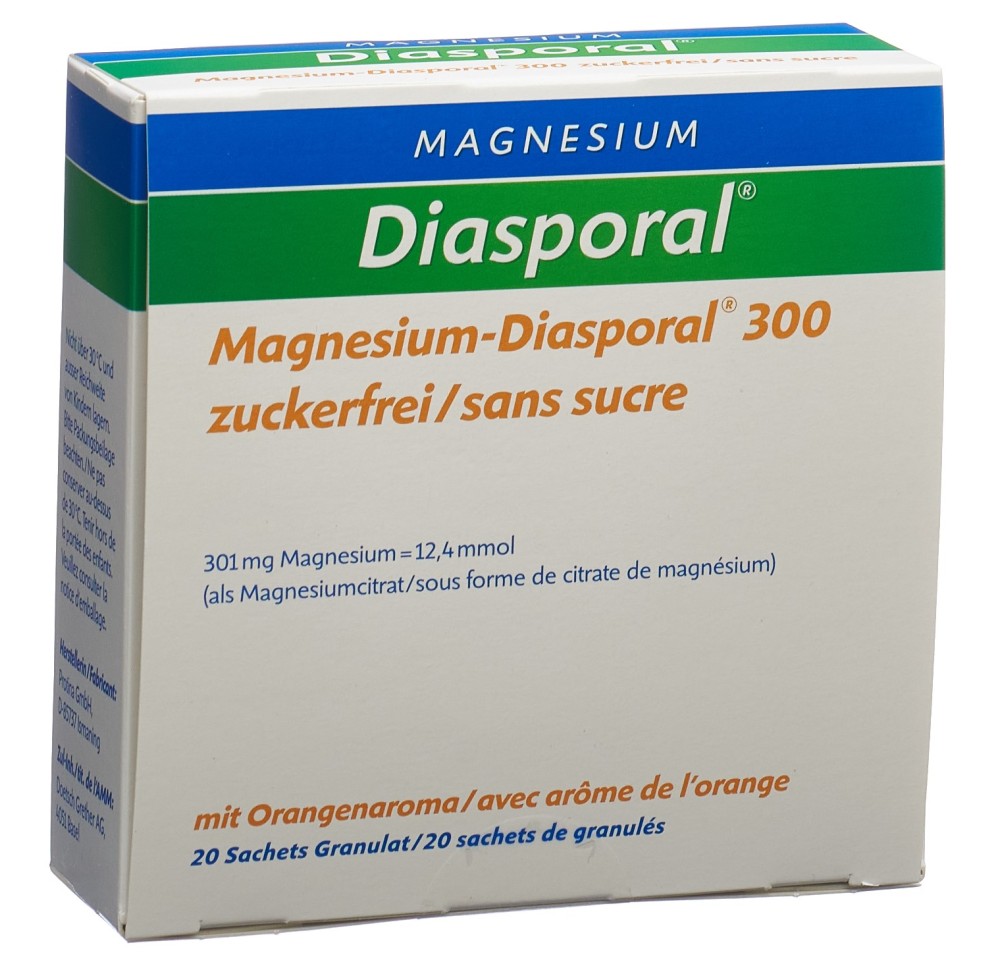 MAGNESIUM DIASPORAL 300 mg sans sucre sach 20 pce