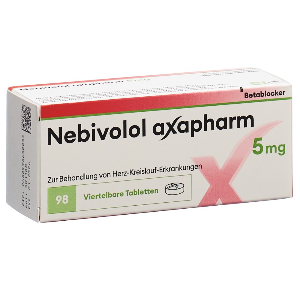NEBIVOLOL axapharm cpr 5 mg 98 pce