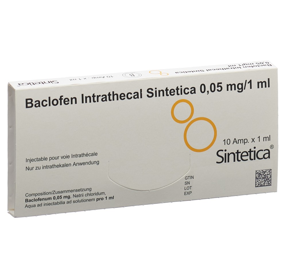 BACLOFEN Intrathecal Sint 0.05 mg/1ml 10 amp 1 ml