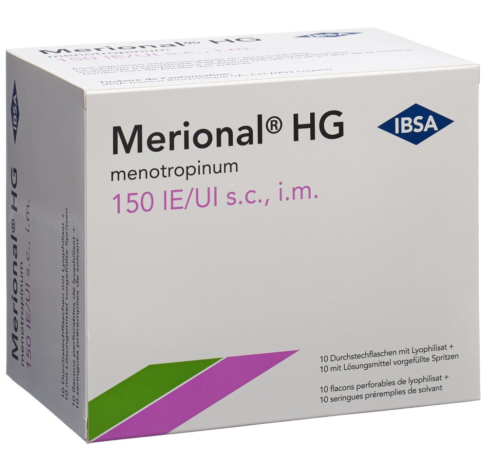 MERIONAL HG 150 UI c solv ser pré 10 pce