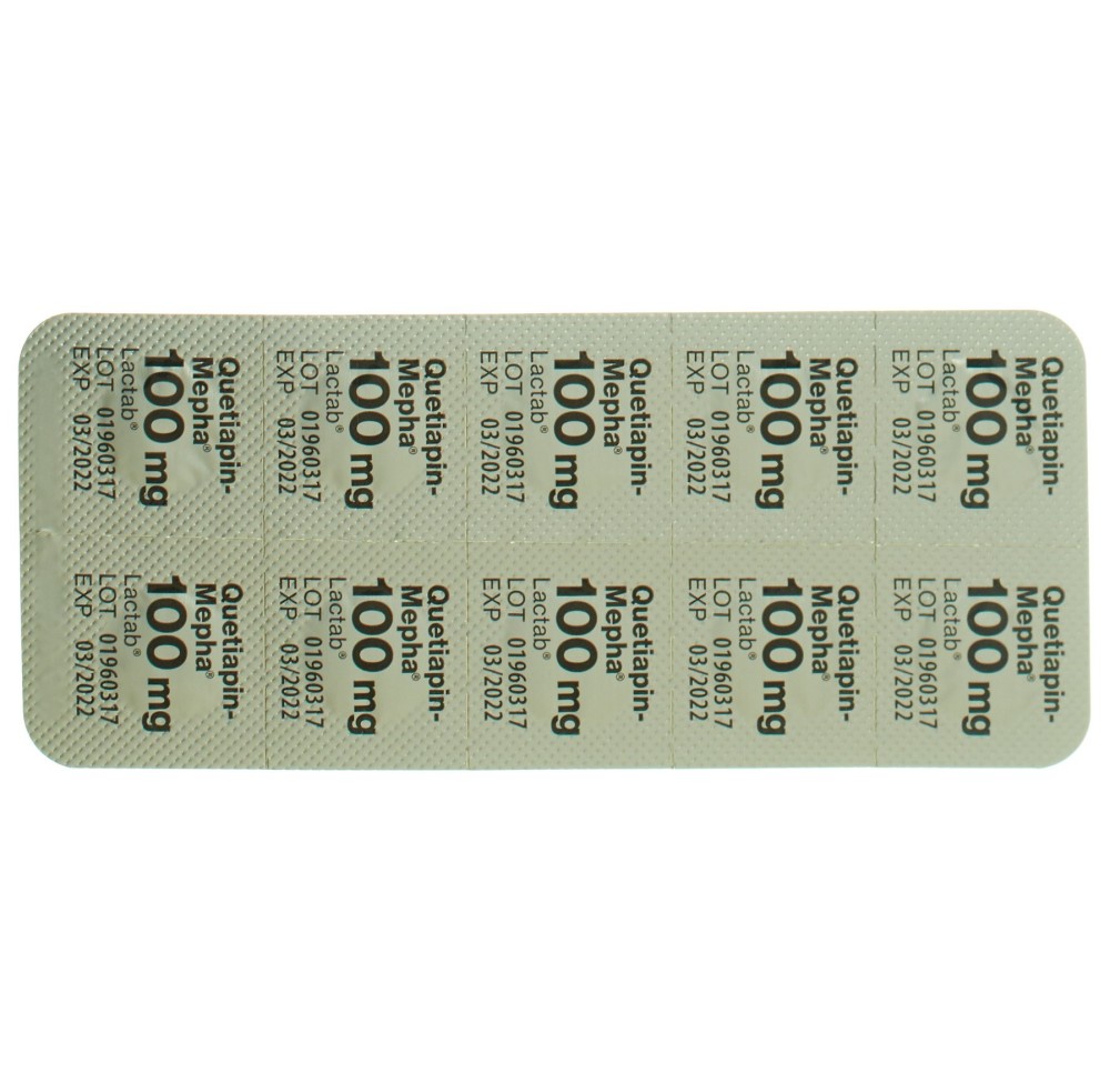 QUETIAPIN Mepha cpr pell 100 mg 100 pce
