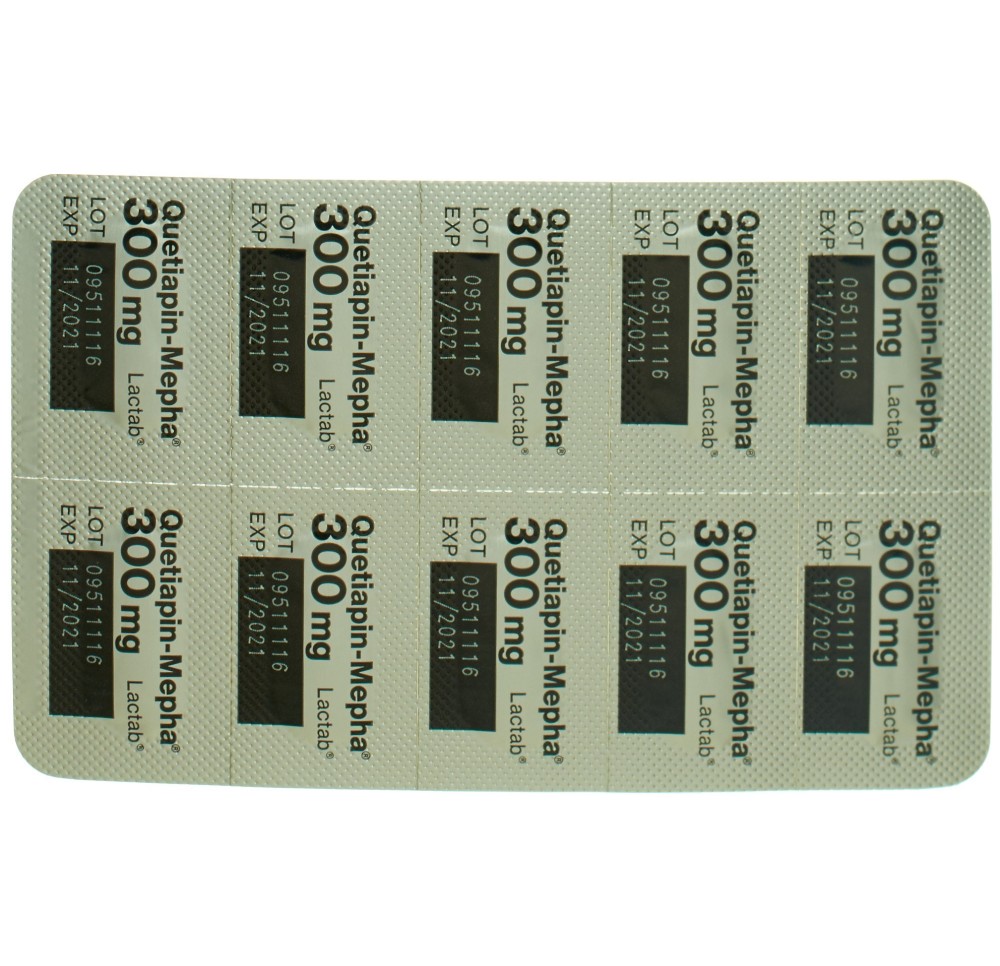 QUETIAPIN Mepha cpr pell 300 mg 100 pce