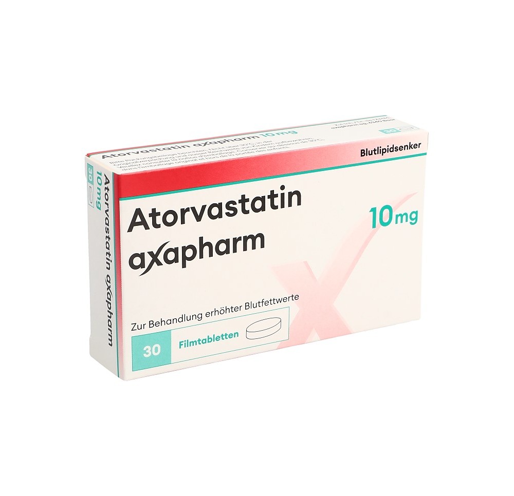 ATORVASTATINE axapharm cpr pell 10 mg 30 pce