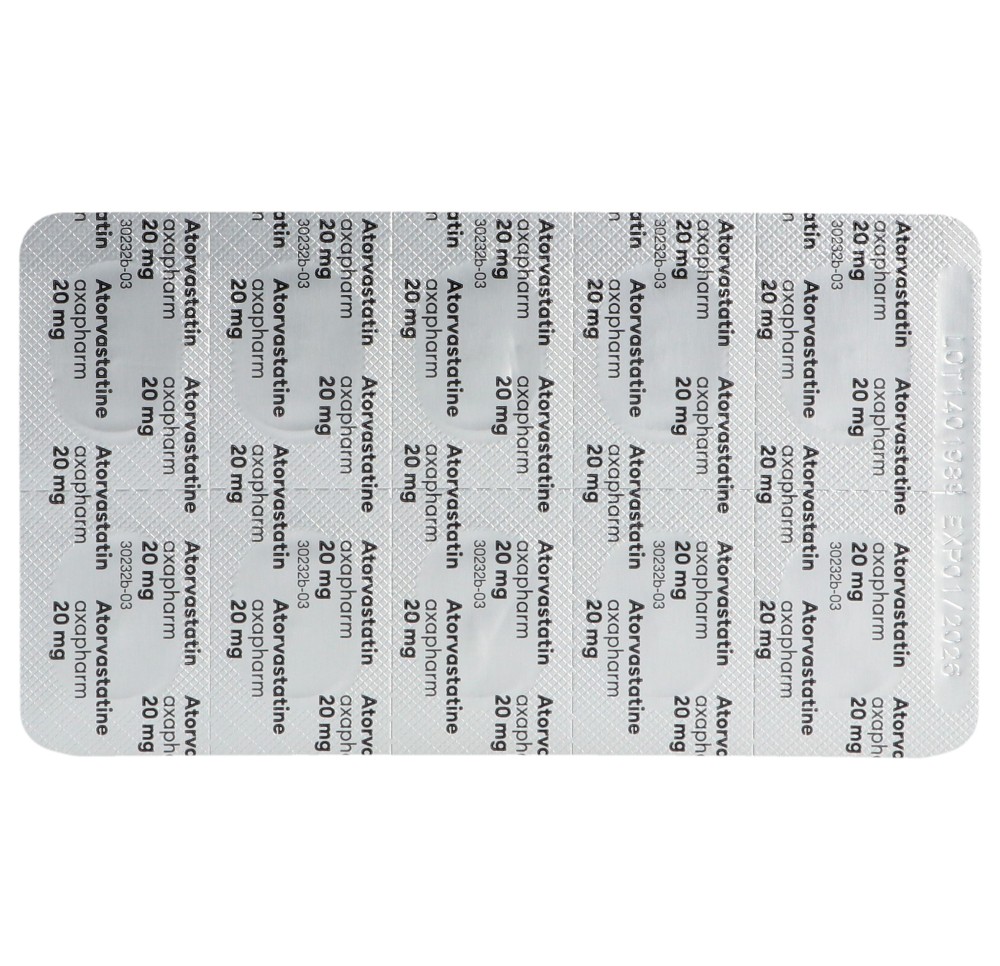 ATORVASTATINE axapharm cpr pell 20 mg 30 pce