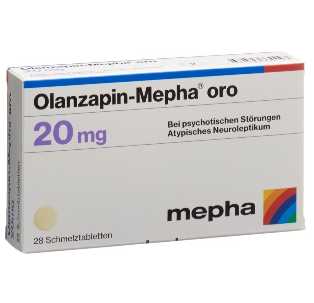 OLANZAPIN Mepha oro cpr orodisp 20 mg 28 pce