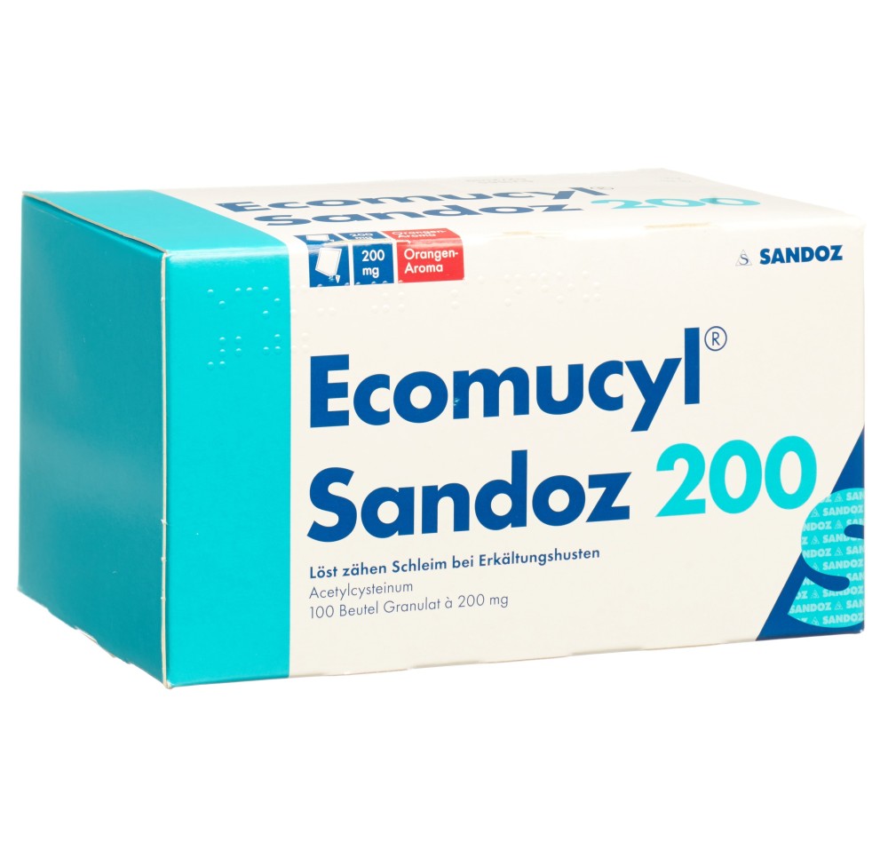 ECOMUCYL Sandoz gran 200 mg sach 100 pce