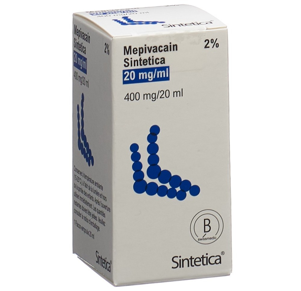 MEPIVACAIN Sintetica sol inj 2 % vial 20 ml