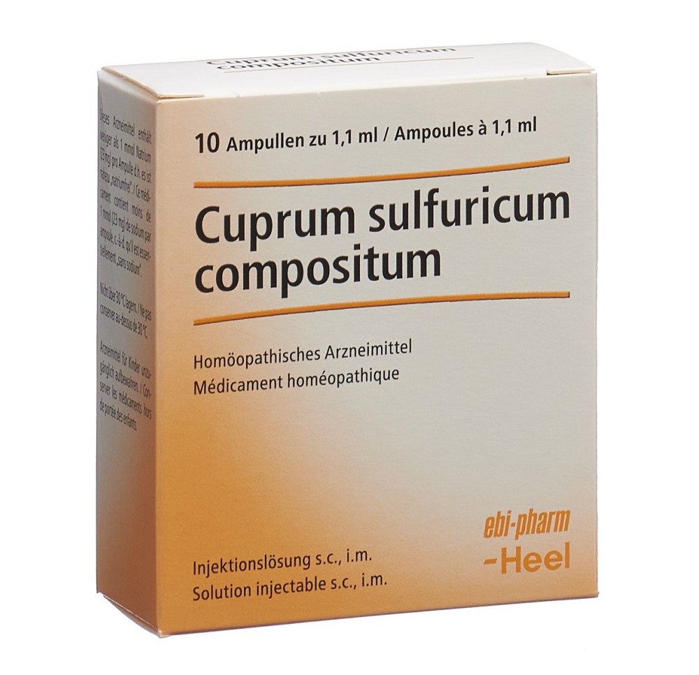 CUPRUM SULF COMP Heel sol inj 10 amp 1.1 ml