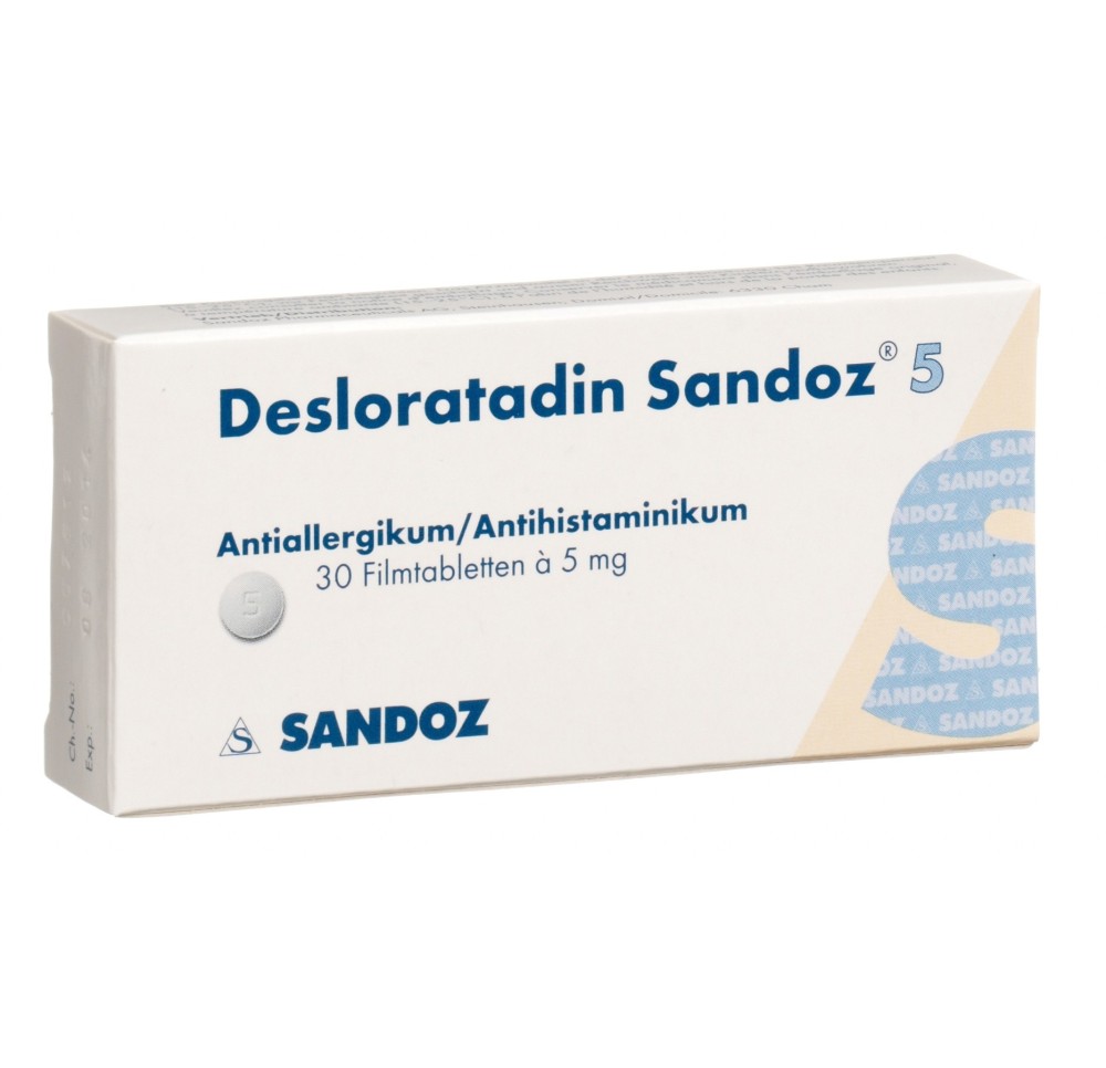 DESLORATADINE Sandoz cpr pell 5 mg 30 pce